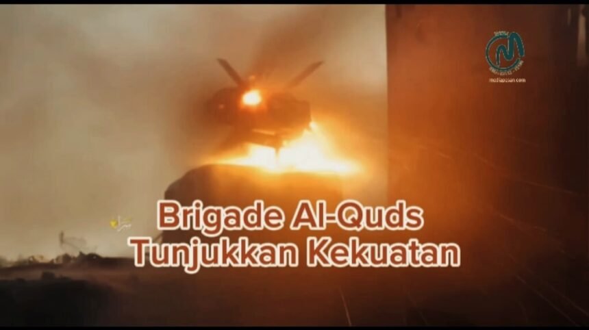 Peluru kendali 9M14 Malyutka atau AT-3 Sagger meluncur ke target sasaran, Maret 2024. (qassammedianet/ho)