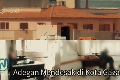 Pejuang dari Brigade Al-Qassam menghadapi pasukan pendudukan yang menembus sekitar kompleks Shifa di Kota Gaza, (26/3/2024). (qassammedianet/qudsnews/ho)