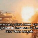 Ledakan di Kawasan Al Zawayda, Jalur Gaza tengah, (27/3/2024). (palestinepost/ho)