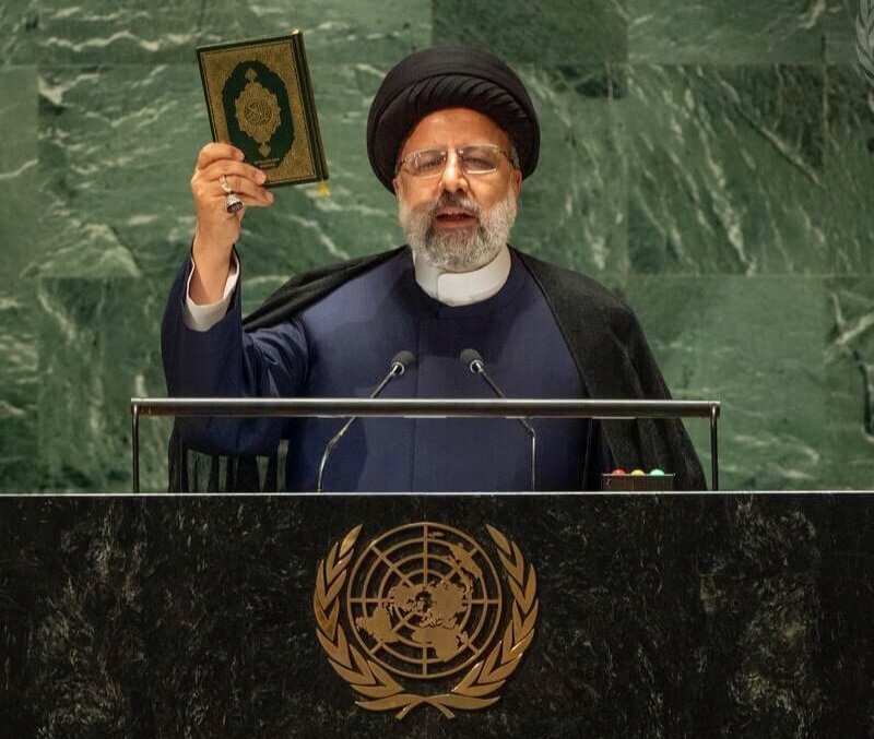 Iran beri peringatan tajam kepada Israel di PBB, (15/4/2024). (jacksonhinkle/ho)