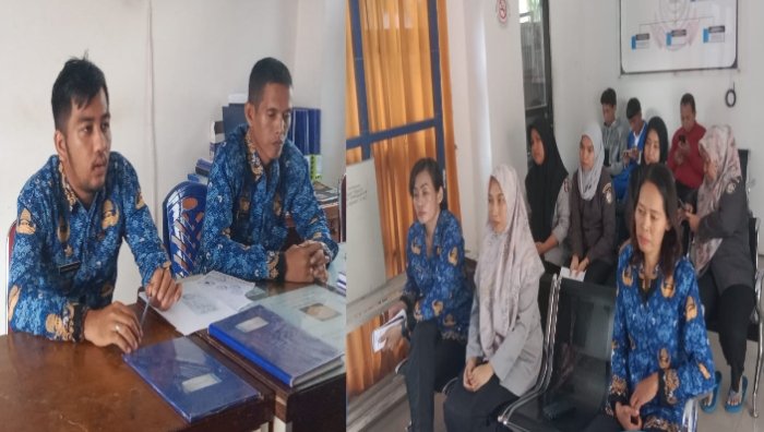 Lurah Buntusu, Muhammad Zuhry Aznal, S. STP, memimpin rapat koordinasi dadakan untuk memastikan pelayanan optimal bagi warga kelurahan.
