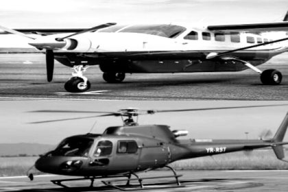 Cessna Grand Caravan C 208 B EX dan Helikopter Airbus H 125 yang dimiliki oleh Pemerintah Kabupaten Mimika. (aviair/globalair)