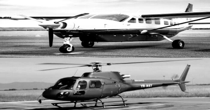 Cessna Grand Caravan C 208 B EX dan Helikopter Airbus H 125 yang dimiliki oleh Pemerintah Kabupaten Mimika. (aviair/globalair)