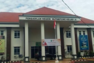 Pengadilan Negeri di Bone, Sulawesi Selatan.