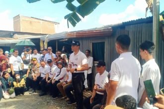 Menteri Agraria dan Tata Ruang/Kepala Badan Pertanahan Nasional, Agus Harimurti Yudhoyono, di Kelurahan Romang Polong Kecamatan Somba Opu Kabupaten Gowa pada Sabtu (27/04/2024).