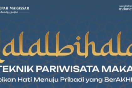 Politeknik Pariwisata (Poltekpar) Makassar menggelar acara Halalbihalal yang meriah di Auditorium Soesilo Soedarman, (23/4/2024). (Ist.)