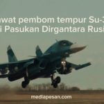 Pesawat Pembom Rusia Su-34 meluncurkan serangan tepat sasaran, Kamis (25/4/2024). (military wave/ho)