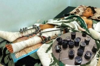 Kolase: Muhammad Samour, seorang anak tak bersalah, menjadi korban dari perangkap mematikan oleh pasukan Israel, (01/05/2024). (palestinepost/ho).