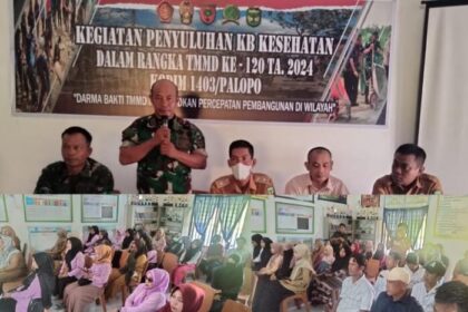 Satgas TMMD Ke-120 TA. 2024 Kodim 1403/Palopo telah menyelesaikan seluruh sasaran non fisik dengan pencapaian seratus persen. Kegiatan ini berlangsung di Desa Pammesakang, Kecamatan Bua, Kabupaten Luwu, Sulawesi Selatan, dan mencapai target pada 29 Mei 2024.