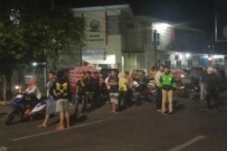 Tim gabungan menggelar operasi penertiban bongkar muat pedagang sayur, (11/5/2024).