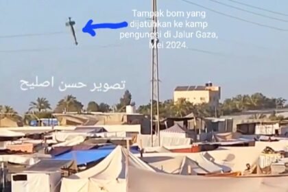 Serangan terhadap kamp tenda pengungsi Palestina di Jalur Gaza, Mei 2024.