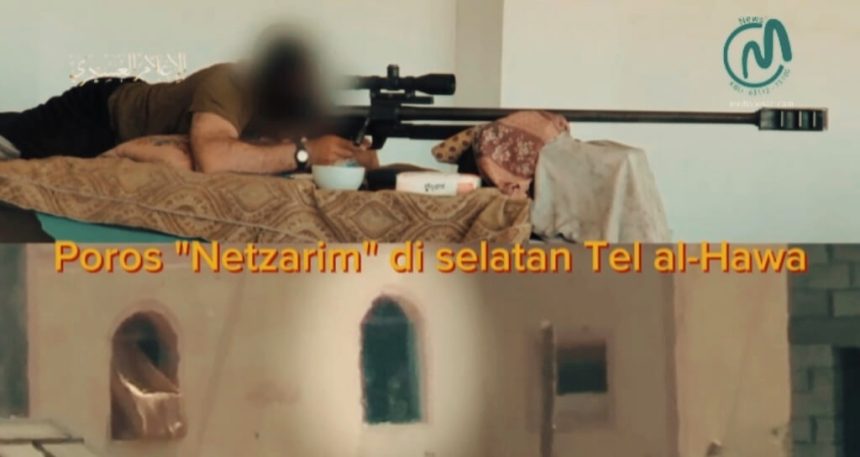 Adegan penembak jitu Brigade Al-Qassam di Gaza, Mei 2024.