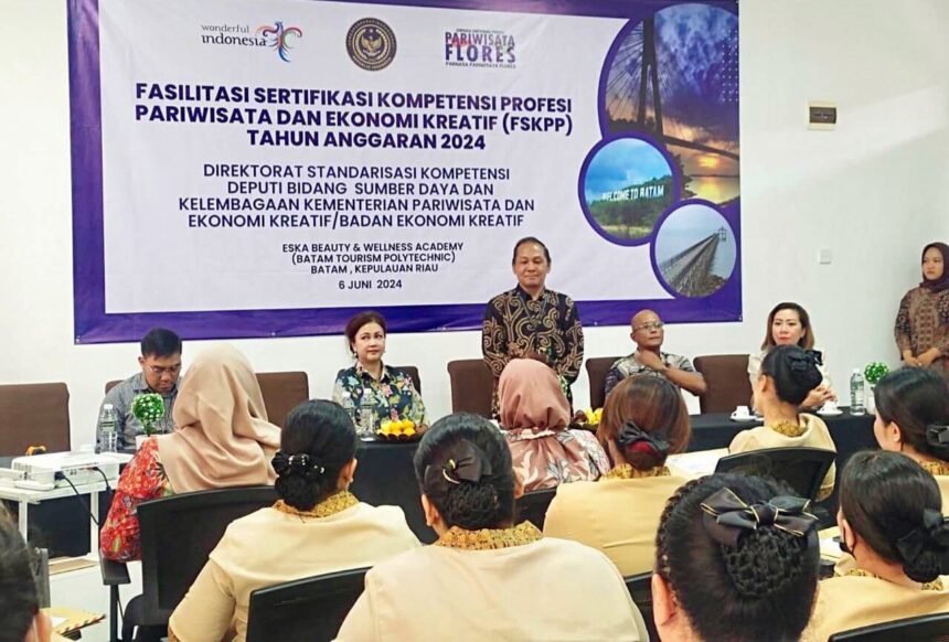 Lembaga Sertifikasi kompetensi (LSP) Parnasa Pariwisata Flores mendapat kepercayaan dari Kementerian Pariwisata dan Ekonomi Kreatif RI untuk melaksanakan kegiatan Sertifikasi Kompetensi tenaga pariwisata bidang SPA di Pulau Batam, Kepulauan Riau.