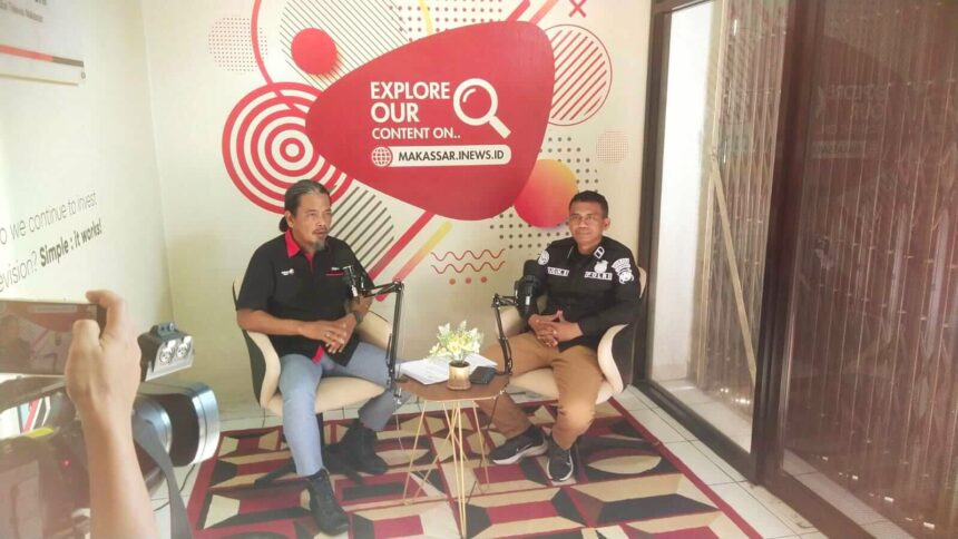 Kasubsi PIDM Polres Gowa jadi narasumber podcast di iNews TV Makassar, (27/6/2024).