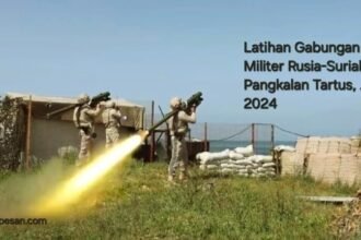 Latihan gabungan militer Rusia dan Suriah di Pangkalan Tartus, (10/6/2024). (mw/ho/mediapesan.com)