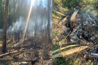 Sebuah jet penumpang Rusia, Sukhoi Superjet 100, mengalami kecelakaan tragis saat terbang tanpa penumpang di dekat Moskow, (12/7/2024).