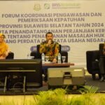 forum koordinasi pengawasan dan pemeriksaan kepatuhan BPJS Kesehatan Tingkat Provinsi Sulawesi Selatan 2024. Penandatanganan MoU ini dihadiri oleh berbagai pihak dari BPJS Kesehatan dan Kejaksaan Tinggi Sulawesi Selatan.