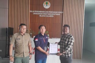 LPMN melaporkan PT. Milion Limbah Makassar ke Gakkum KLHK, (10/7/2024).