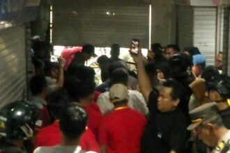 Pengrusakan tembok di Ruko Pasar Butung dilaporkan ke Polda Sulsel, (2/8/2024).