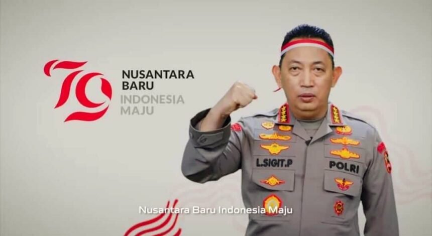 Kapolri Jenderal Listyo Sigit Prabowo serukan semangat baru untuk Nusantara Baru di HUT RI ke-79, (16/8/2024).