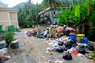 Bau sampah menyengat ganggu kesehatan pasien dan petugas di RSUD Massenrempulu, (25/8/2024).