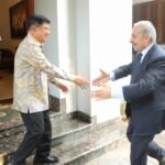 Kunjungan mantan Perdana Menteri Palestina, Mohammed Shtayyeh, di kediaman Jusuf Kalla di Jalan Brawijaya Raya, Jakarta Selatan, pada Senin (26/8/2024).