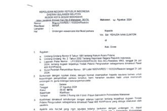 surat klarifikasi yang diterbitkan pada 20 Agustus 2024.