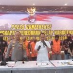 Konferensi Pers di kantor Polrestabes Makassar, Selasa (10/9/2024). (pl/mediapesan)