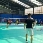 Pertandingan Badminton Kakanwil Cup 2024 yang berlangsung di GOR Lapas Kelas I Tangerang pada Jumat dan Sabtu (13-14/9/2024).