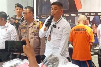 Polres Gowa menggelar konferensi pers terkait kasus pembunuhan, (23/9/2024).