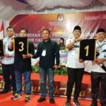 Pengundian nomor urut calon bupati dan wakil bupati Enrekang 2024, (23/9/2024).