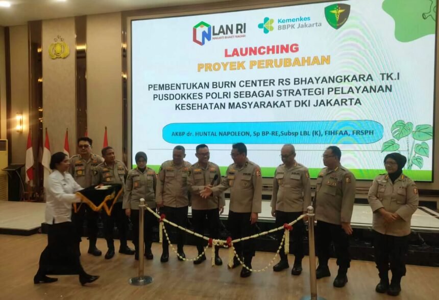 AKBP dr. Huntal Napoleon launching proyek Burn Center RS Bhayangkara di Jakarta, (25/9/2024).