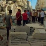 Kuburan mereka di Gaza terbuat dari puing-puing rumah: Simbol ketabahan di tengah kehancuran. (qudsnews/ho/mediapesan)