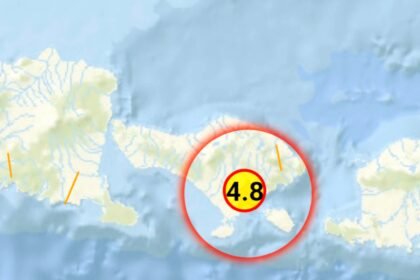 Wilayah Gianyar, Bali diguncang gempabumi tektonik berkekuatan M4,8 pada Sabtu, 21 September 2024, pukul 06.26 WIB.