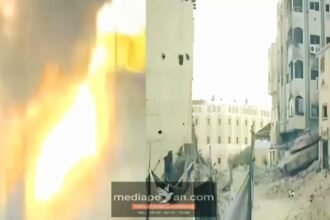 Tank merkava MK4 hancur di Gaza oleh IED, (21/10/2024). (qsm/nt/ho/mediapesan)