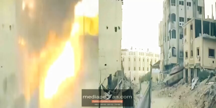 Tank merkava MK4 hancur di Gaza oleh IED, (21/10/2024). (qsm/nt/ho/mediapesan)