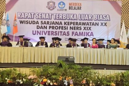 Rapat Senat Luar Biasa dalam rangka Wisuda Sarjana Keperawatan XX dan Profesi Ners XIX Universitas Famika