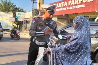 Hari ketiga Operasi Zebra Pallawa 2024: Satlantas Polres Gowa sosialisasi, Rabu (16/10/2024).