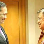 Wakil Presiden RI ke-10 dan ke-12, Jusuf Kalla (JK), bertemu dengan Perdana Menteri Kamboja, Hun Manet, pada Sabtu, 19 Oktober 2024, di Hotel JW Marriott, Kuningan, Jakarta Selatan.