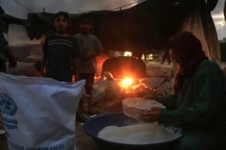 Perempuan Palestina penjual roti, (6/10/2024). (qudsn/ho/mediapesan)