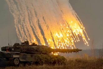 Penampakan Tank Leopard (132) Ukraina. (Business Insider/HO)