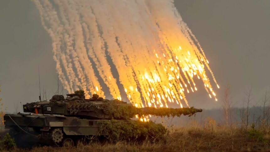 Penampakan Tank Leopard (132) Ukraina. (Business Insider/HO)