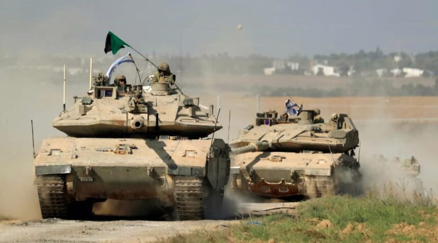 Enam tank merkava Israel hancur oleh Hizbullah dalam serangan terbesar sejauh ini, (24/10/2024). (megatron/ho)