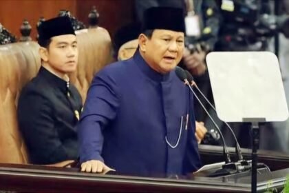 Prabowo Subianto menyuarakan optimisme lewat pidato-pidato bersemangat di Gedung MPR RI, 20 Oktober 2024. (mediapesan)