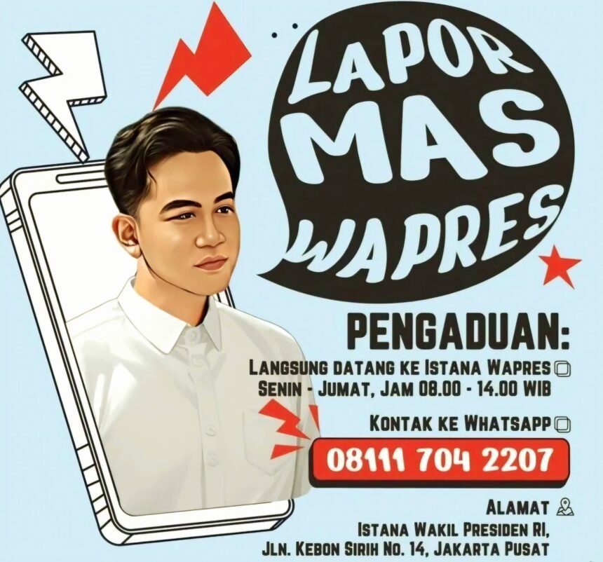 Screenshot - Poster Lapor Mas Wapres yang diunggah melalui akun Instagram @gibran_rakabuming.