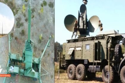 Kolase: Murmansk-BN (kiri) dan Krasukha-4 (kanan): Keunggulan peperangan elektronik Rusia. 