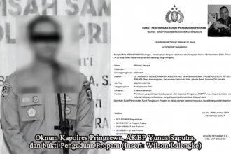 Kapolres Pringsewu diduga melecehkan media, (18/11/2024). (dok. ppwi/ho)