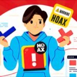 Ilustrasi stop berita hoax.