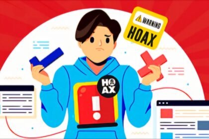 Ilustrasi stop berita hoax.