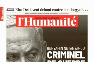 Sampul surat kabar Prancis L’Humanité edisi 22-24 November 2024.